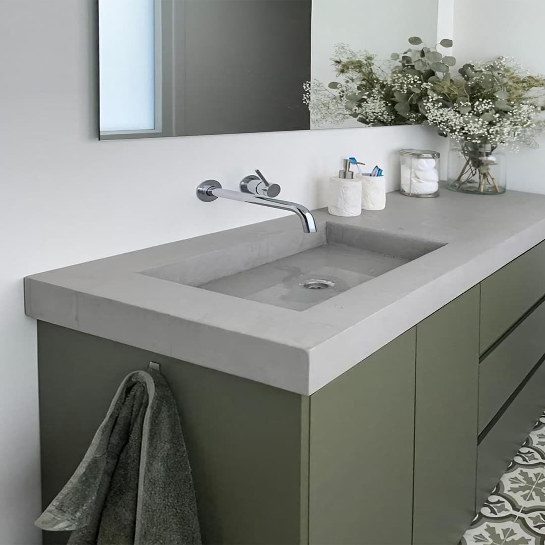 Encimera baño hormigón en A Coruña