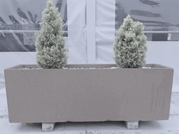 JARDINERA rectangular gris 